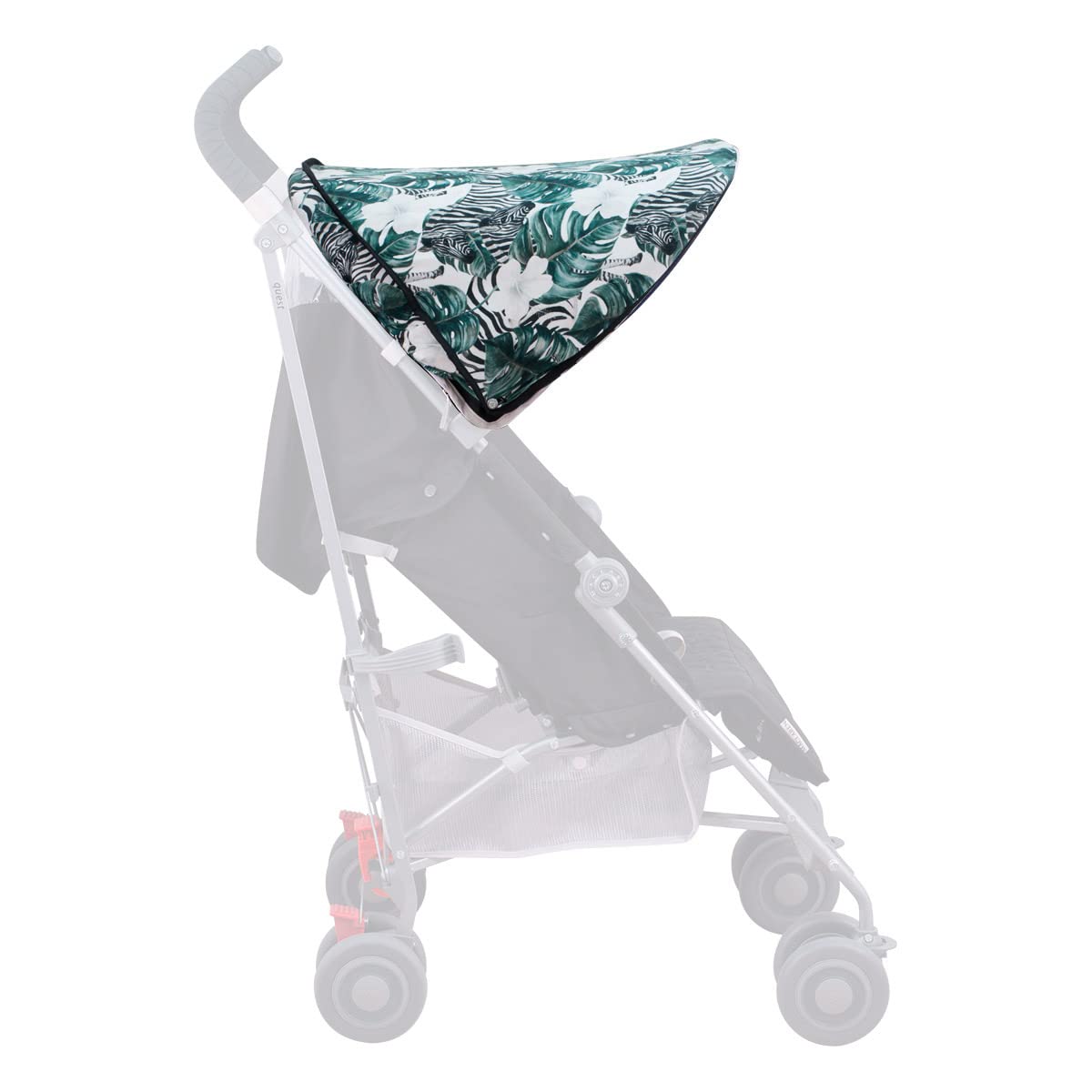 JYOKO KIDS Cubre capota de algodón Compatible con Maclaren Quest, Techno y Xt (ZEBRA)