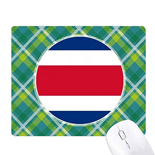 Tapis de souris Costa Rica motif drapeau national vert en pixel art pour bureau