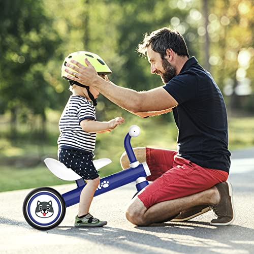 Image of Wdmiya Baby Balance Bike Toys for 1 Year Old Boys Gifts, 10-36 Months Toddler First Bike with No Pedal, 4 Silence Wheels & Soft Seat, One Year Old Boy Birthday Gift for Christmas (Blue Shiba Inu)