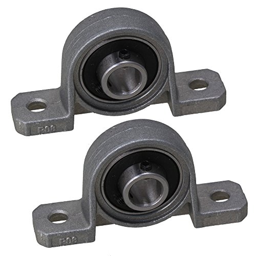 BQLZR Color Color Gris Aleación De Cinc, 8 mm, agujero Ball Bearing Pillow block-asse de soporte para montaje de coche, ajustable, pack de 2