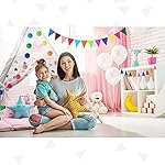 Irenare 9.8 ft Pom Pom Garland Felt Rainbow Garlands Pennant Banner Colorful Tassel Banner Birthday Baby Shower Decoration Triangle Fabric Bunting for Classroom School Mantel Fireplace(Multicolor) - Image 5