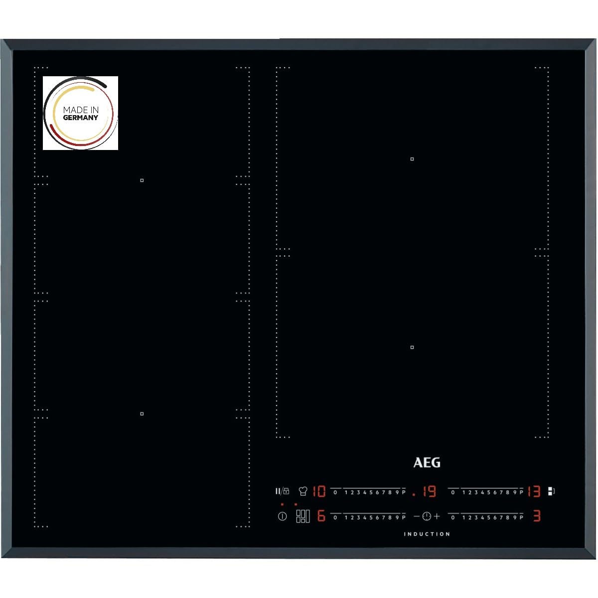 AEG TO63IV00IB Placa de Inducción, 60 cm, 3 Zonas de Cocción, Zona Paella, Sistema Hob2Hood, Función PowerBoost y Pausa, Controles Deslizantes Independientes, Temporizador Individual, Sin Marco, Negro — view 12