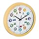 Relaxdays Wanduhr Kinder, Ø 30 cm, Fahrzeugmotiv, Uhrzeit Lernen, Kinderzimmeruhr Jungen & Mädchen, Kinderuhr Wand, bunt