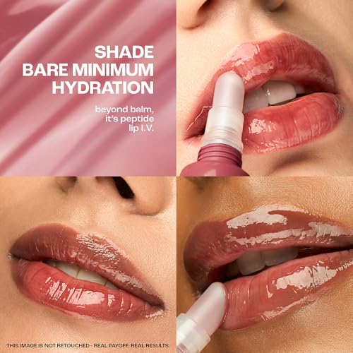 Image of Lakme Peptide Lip IV with 5% Peptide-Niacinamide Complex, For Intense Hydration With A Serum-Like Texture That Visibly Plumps, Smoothens, and Repairs, Bare Minimum Hydration, 10g