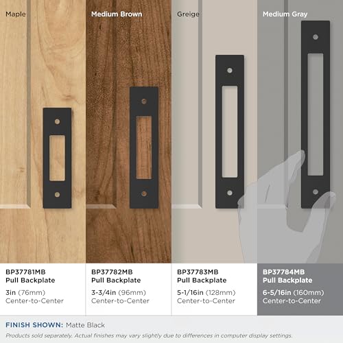 Image of Amerock Medora 6-5 /16 inch Matte Black Backplate