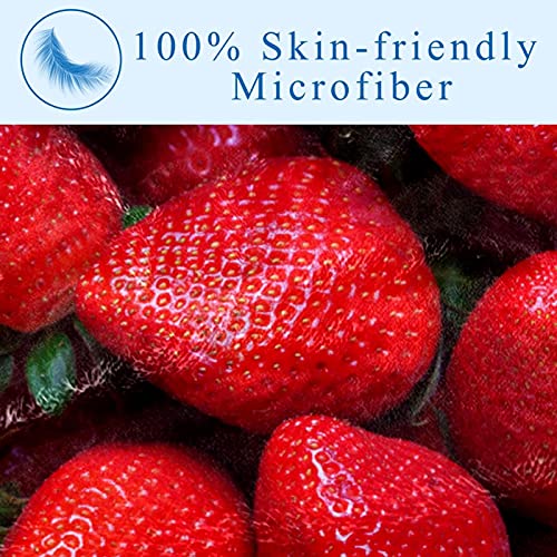 Couverture douce et chaude avec imprimé fraises pour lit et canapé