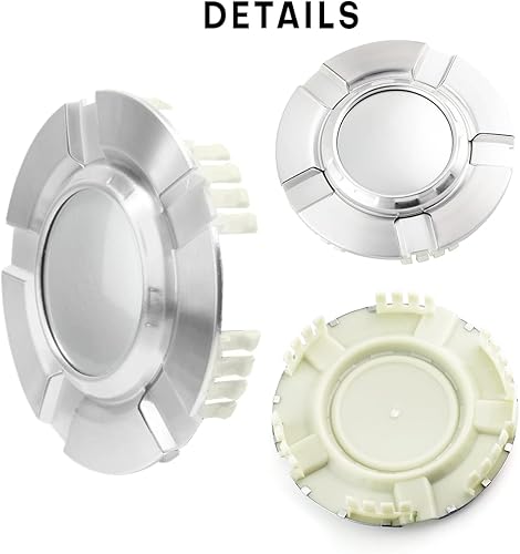 Miniatura 7 de Tapones centrales de rueda de 7.165 in 7.17 pulgadas para Chevy 9596343 paquete de 4 cubiertas centrales plateadas de repuesto para llanta