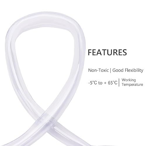 Miniatura 77 de DERNORD - Tubo de cloruro de polivinilo (PVC) de 5/16 pulgadas de diámetro interior x 7/16 pulgadas de diámetro exterior, manguera flexible