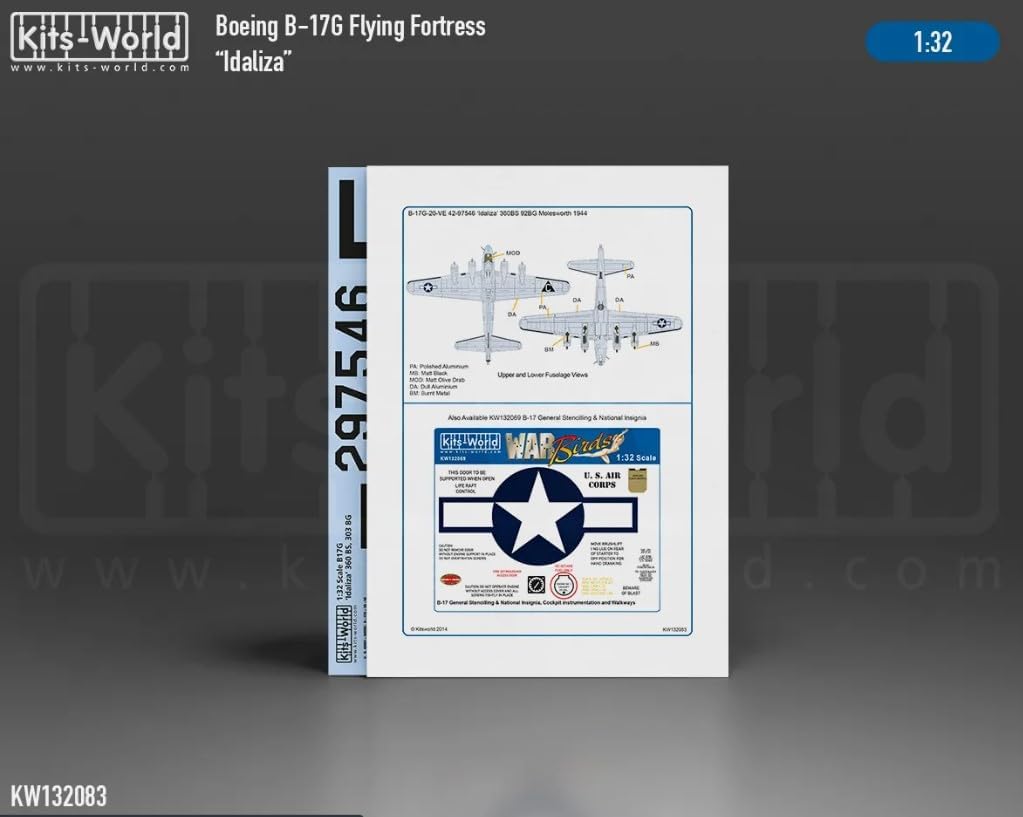 KW132083 1/32 Decal for B-17G Flying Fortress