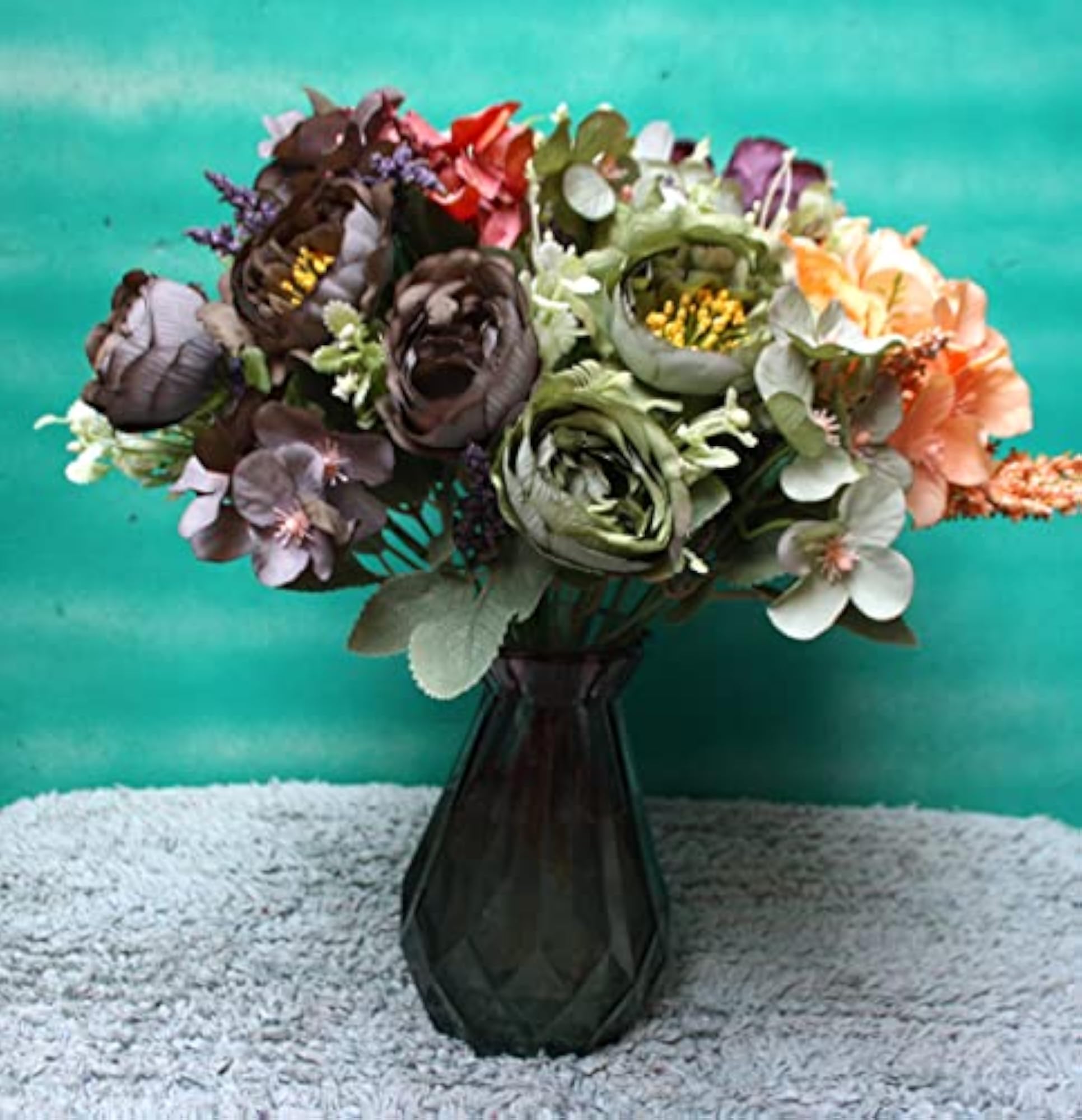 Artificial Peonies Fake Flowers Bunch, Decorative Items
