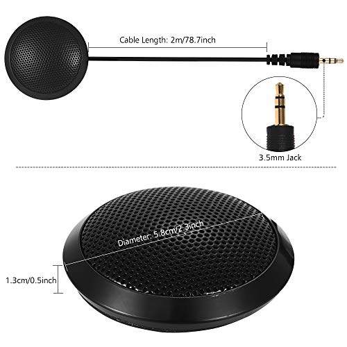 Microfone de mesa omnidirecional com entrada de 3,5 mm para computador de mesa Caneta gravadora micr