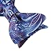 HISDERN Blue Bow Ties for Men Paisley Mens Bow Tie Self Tie and Pocket Square Set Classic Business Formal Tuxedo Men's Bowtie Handkerchief for Wedding Party