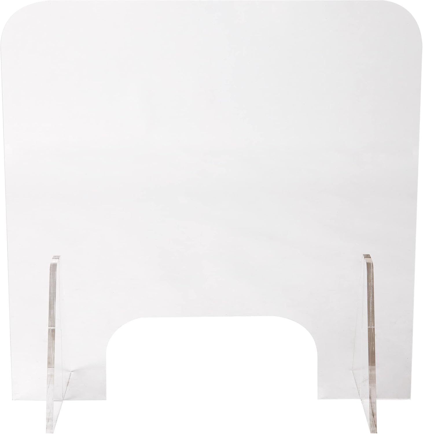 Mind Reader Acrylic Sneeze, Front Desk Cough Guard, Protective Clear Panel for Cashiers, Reception, Checkout Stations, 18 x 18 : Office Products