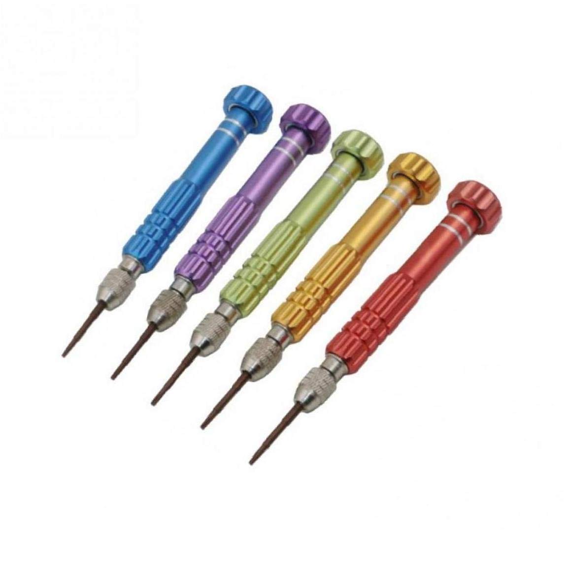 Lankater 1set 5 in 1 Portable Screwdriver 0.8mm Pentalobe Bit 1.5mm Torx Bit with Precision Screwdriver Random Color
