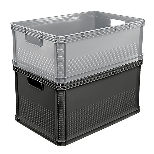 keeeper Transportbox, Stapelbar, Polypropylen, 45 l, Robert, Nordic Grey