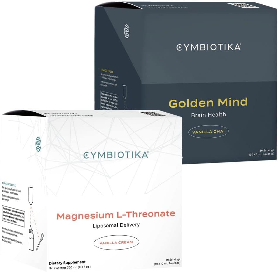 CYMBIOTIKA Liposomal Magnesium LThreonate & Golden Mind