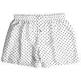 Royal Silk Smooth White Silk Polka Dot Boxers Men's L (35-36')