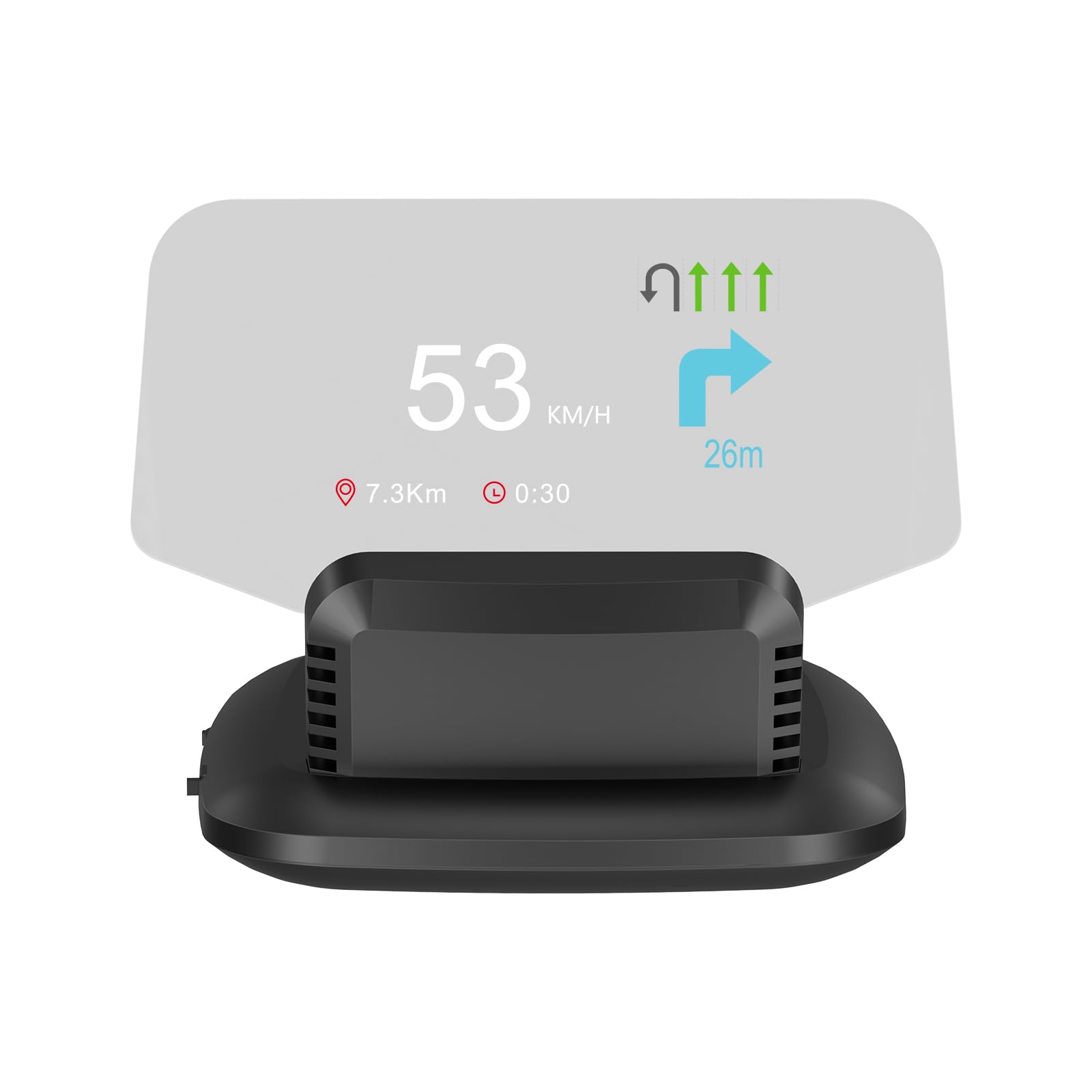 OBD2 Head-Up-Display für Auto – OBD2 & GPS Dual system|Digitaler Autotacho (HUD KMH-Projektor) mit Drehzahlmesser, Wassertemperatur (TEM), PSI, Volt, Kilometerstand & 4 Alarmfunktionen