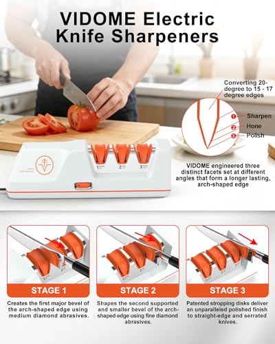 Image of Electric Knife Sharpener with Replaceable Sharpening Head