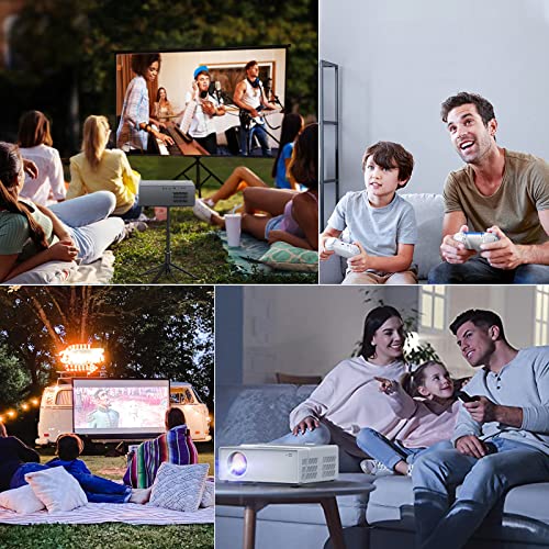 5G Wifi Bluetooth Projector With Screen, 16000 Lumens/450 Ansi Real Native 1080P 4K Outdoor Projector For Theater Movies, Synchronize Smartphone, Compatible W/Tv Stick/Hdmi/Ps4 [120'' Screen Included] #TOP6