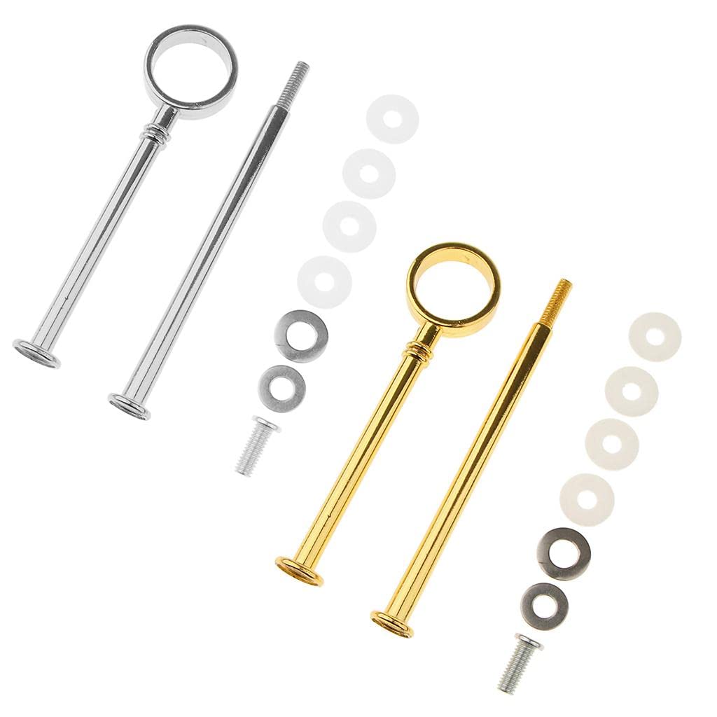 4 Paquetes Soporte para Pasteles de 2 Niveles Soporte de Postres Bandeja de Frutas Mango Central de Servidor Aleación Resistente Práctico Reutilizable, 6 Piezas