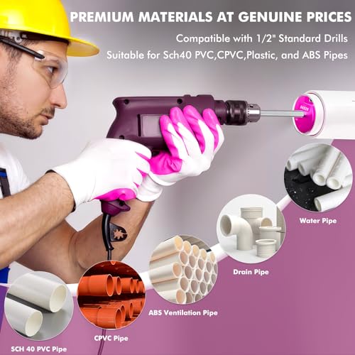 8pcs pvc pipe reamer with 2 square carbide insert 12 34inch 1inch1-14inch1-12inch2inch3inch4inch head aluminum pvc fitting saver pvc socket saver for sch40 pvc abs pvc pipe cpvc