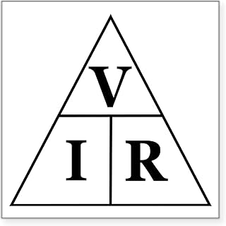 CafePress OHM's Law Triangle Square Sticker 3 X 3 Square Bumper Sticker Car Decal