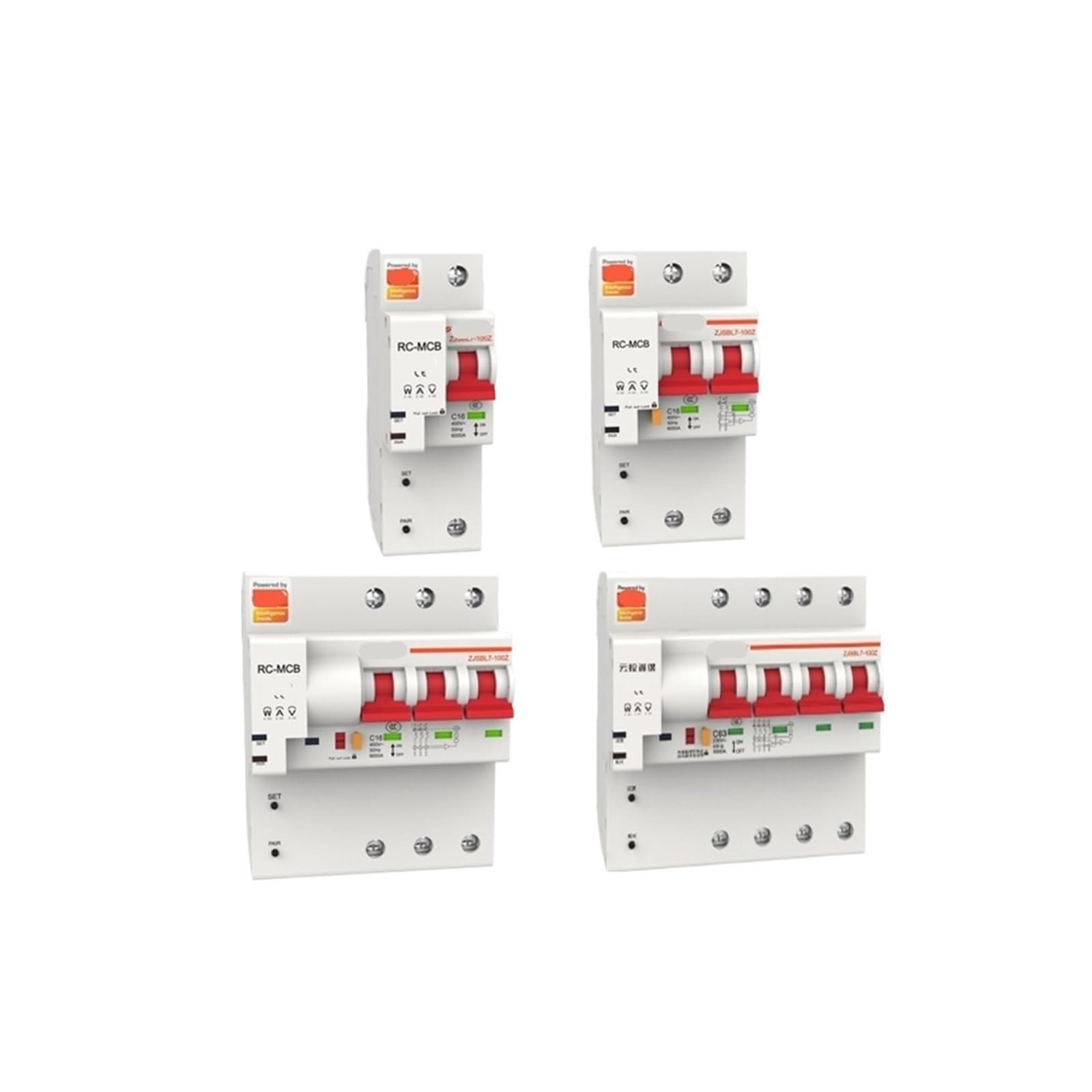 TYEXCZARF 1PCS 1P 2P 3P 4P Single Three Phase Circuit Breaker,Energy Power Consumption Meter kWh Wattmeter,220V 380V(63A)