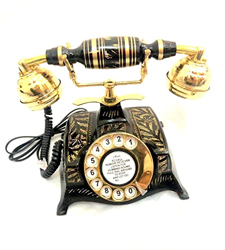 Téléphone rotatif vintage chargé d'histoire : revivez la poésie de l'époque victorienne