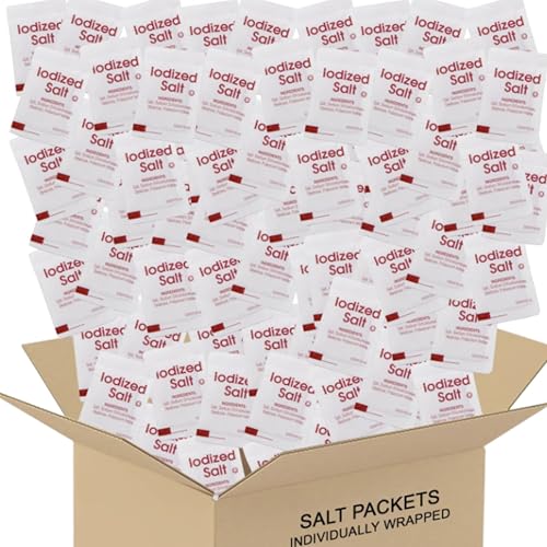 Bulk individual salt packets, OU-Kosher, 1000 count. Perfect for restaurants, takeout, lunchboxes, catering, travel, camping, food service, single-serve salt, portion control.