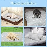MH MYLUNE HOME Kühlmatte für Hunde Katze Thermochrome Hundekühlmatte Selbstkühlend rutschfest Wasserabsorbierend Tragbar Kühldecke für Hunde Hundedecke Kühlend Cooling Mat Dog- L 100 x 70 cm