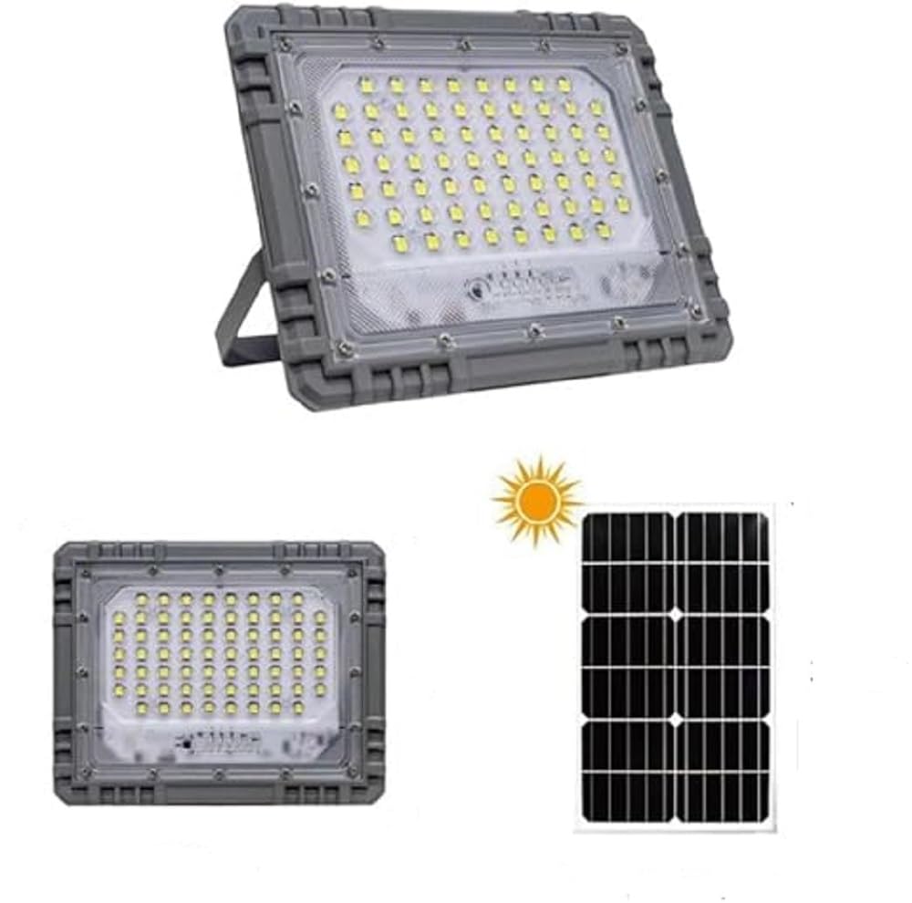Faro led con pannello solare SMD 200w sensore crepuscolare e telecomando IP67