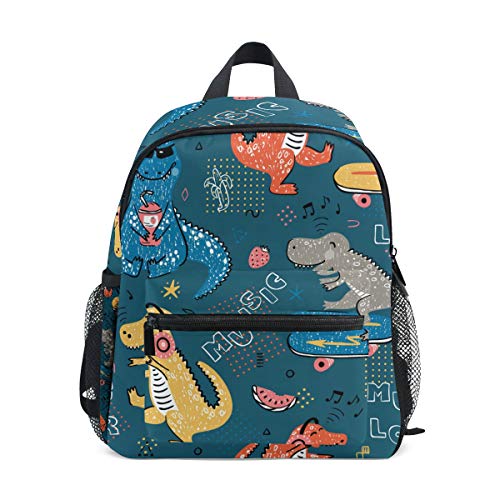 Mochila para niños Cute Rex Dinosaur Kindergarten Preescolar Bolsa para niñas pequeñas