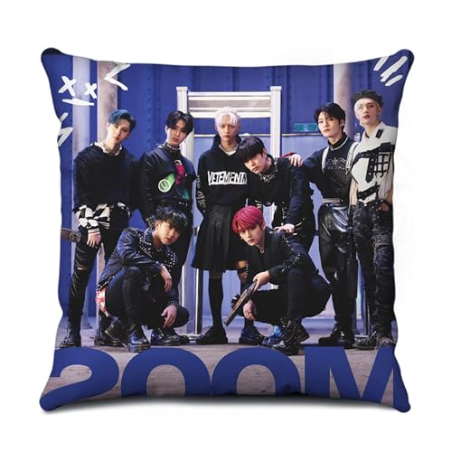 Roffatide KPOP Stray Kids Cojín Decorativo para Stay Cojín Cuadrado de 45 x 45 cm...