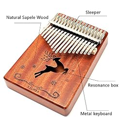 Kalimba 17 touches pour pouce avec étui de protection pour apprendre rapidement, Livre de musiques, Instruments de… - Les Beatles, Paul McCartney, John Lennon, RIngo Starr, George Harrison Kalimba 17 touches pour pouce avec étui de protection pour apprendre rapidement, Livre de musiques, Instruments de… – Image 3
