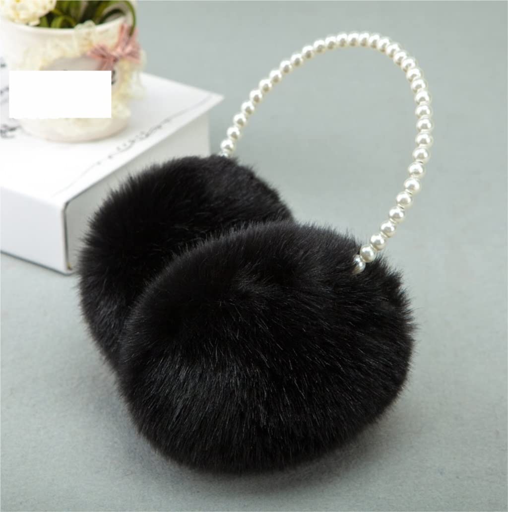 Cache Oreille Protège-Oreilles Cache-oreilles Pour Femme Avec Perle Moelleux Hiver Bandeau Filles Classique Chaud