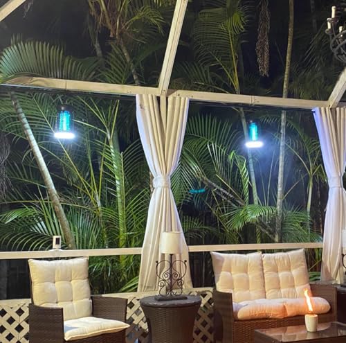 WUEAOA Insektenvernichter elektrisch 3m Kabel, 4200V 15W UV Mückenlampe, Fliegenfalle elektrisch mückenfalle für Innen Außen, IPX4 wasserdichte, Insektenlampe für Mücken, Fliegen, Motten