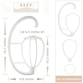Dreamlover Hanging Wig Stands, Wig Hangers, 2 Sets