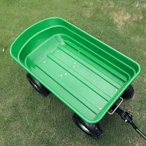 Wiltec Gartenwagen mit Kippfunktion bis 240 kg, Handwagen mit 75 l Volumen, Bollerwagen für Gartenarbeit, Handkarren für u. a. Rasen, Kies u. Schlamm