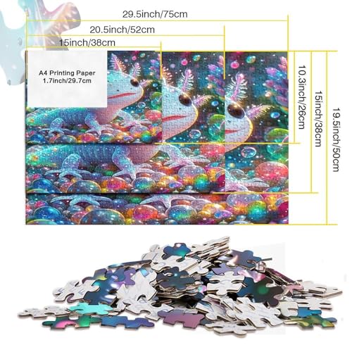 Puzzle de 1000 piezas de ajolote acuático con papel de alta definición 5