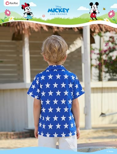 Image of Disney Marvel Spiderman Cars Stitch Star Wars Mickey Boys Hawaii Shirt Button Up Dress Shirts Short Tropical Shirt Kids 2-13Y