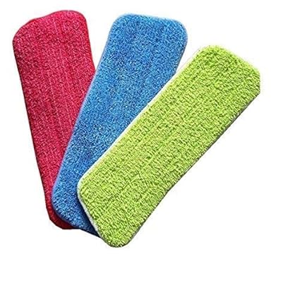 AASTIK 3 Pcs Mop Pad Microfiber Reusable and Washable Microfiber Spray Dust Cleaning Mop Head Cloth Pads Spray Mop Pad Cleaning Pad Cleaning Cloth Paste Mop Pads Refill (Multicolor)