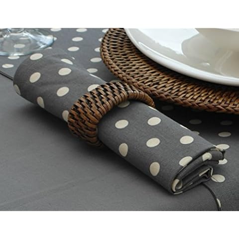 The Tablecloth Company Vintage Grey Polka Dot Napkins Cover