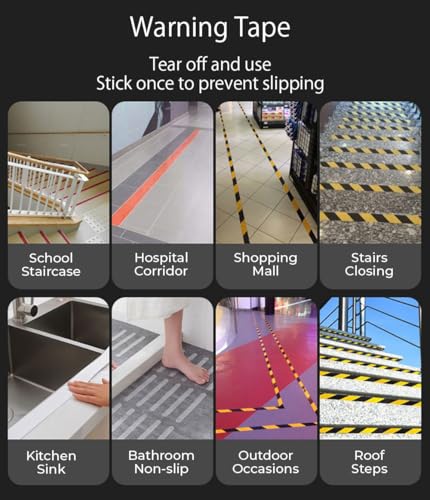 Image of Anti Slip Tape for Stairs | Strong Grip, Waterproof & Heavy Duty | Non-Skid Safety Tape for Home, Steps, Bathroom & Outdoor Floors | 50mm x 5 Meter (Single Roll - Ideal for Small Areas)
