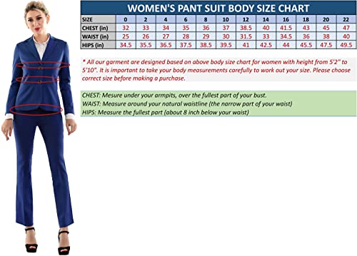 Marycrafts Women's 2 Buttons Business Blazer Pant Suit Set for Work2