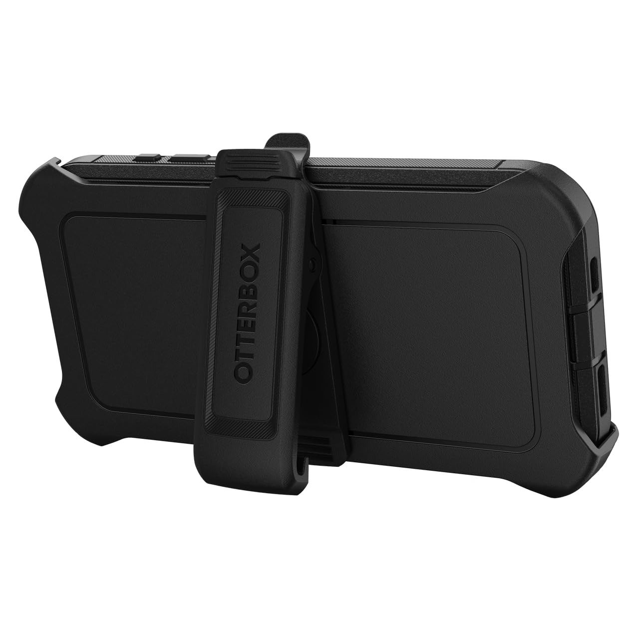 OtterBox Custodia per iPhone 15 Pro (solo) Defender Series Pro, nera, senza schermo, robusta e durevole, con protezione per le porte, include fondina clip cavalletto