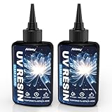 Akisey UV Resin 200g, Crystal Clear UV Resin Glue - No-Yellowing, Hard Type, Low Viscosity & Low Shrinkage...