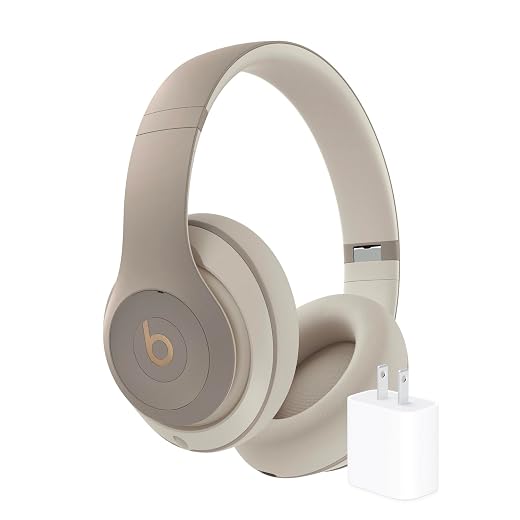 Beats Studio Pro Bluetooth Noise Cancelling Headphones with Apple 20W USB-C Power Adapter - Amazon Exclusive Khaki