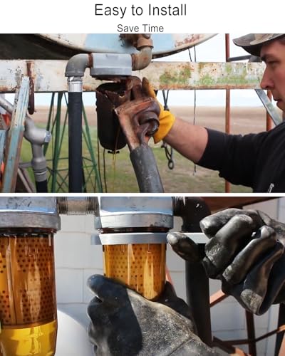 QAGGUM Elemento de Filtro de Combustível de 6 Peças Compatível com Gasolina e Diesel Separado de Águ