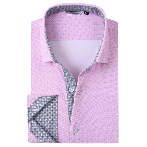 Alex Vando Mens Printed Dress Shirts Long Sleeve Regular Fit Button Down Shirt
